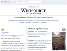 Tablet Screenshot of nl.wikisource.org